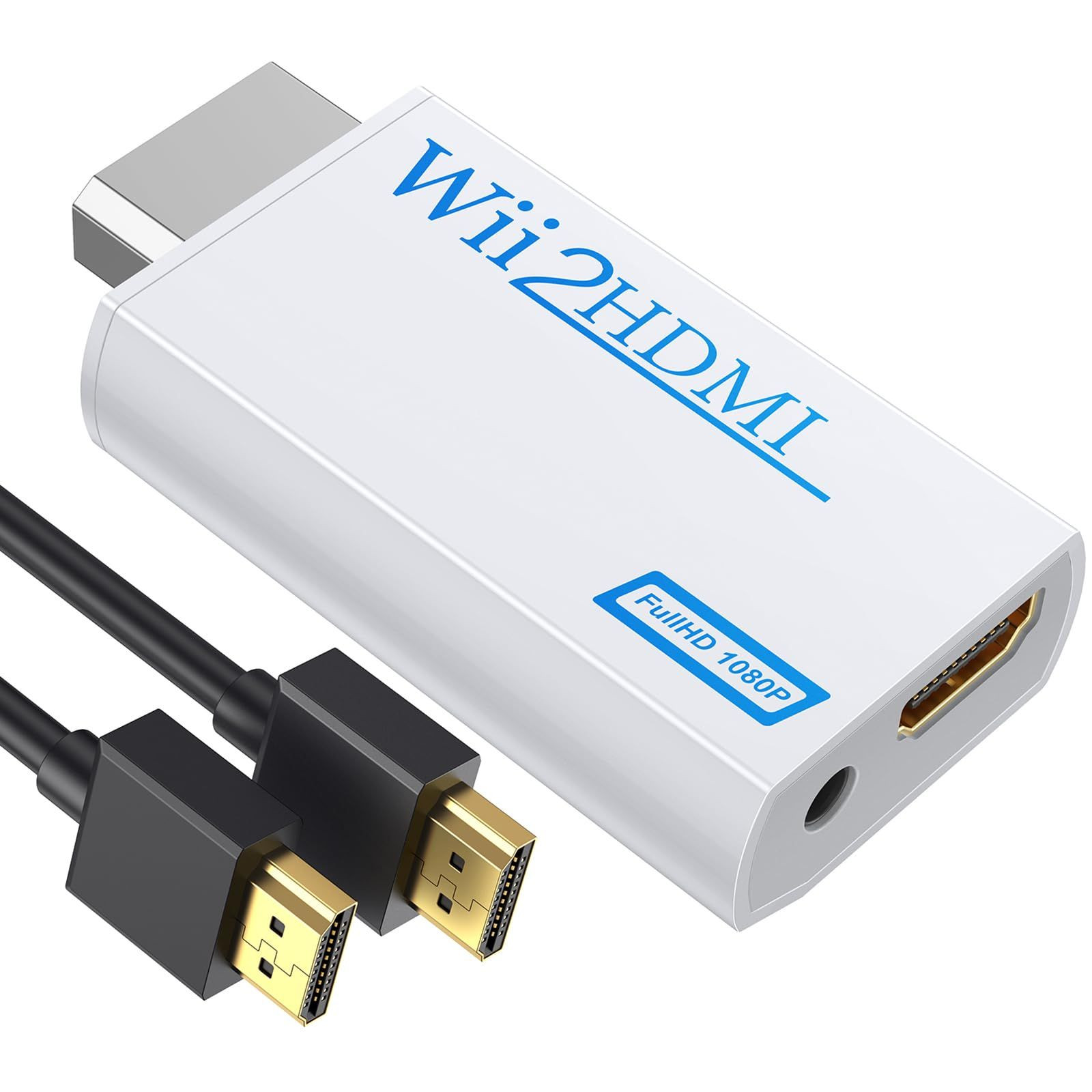 GANA Wii to hdmi Converter, wii Adapter, 1080p 720p Connector White