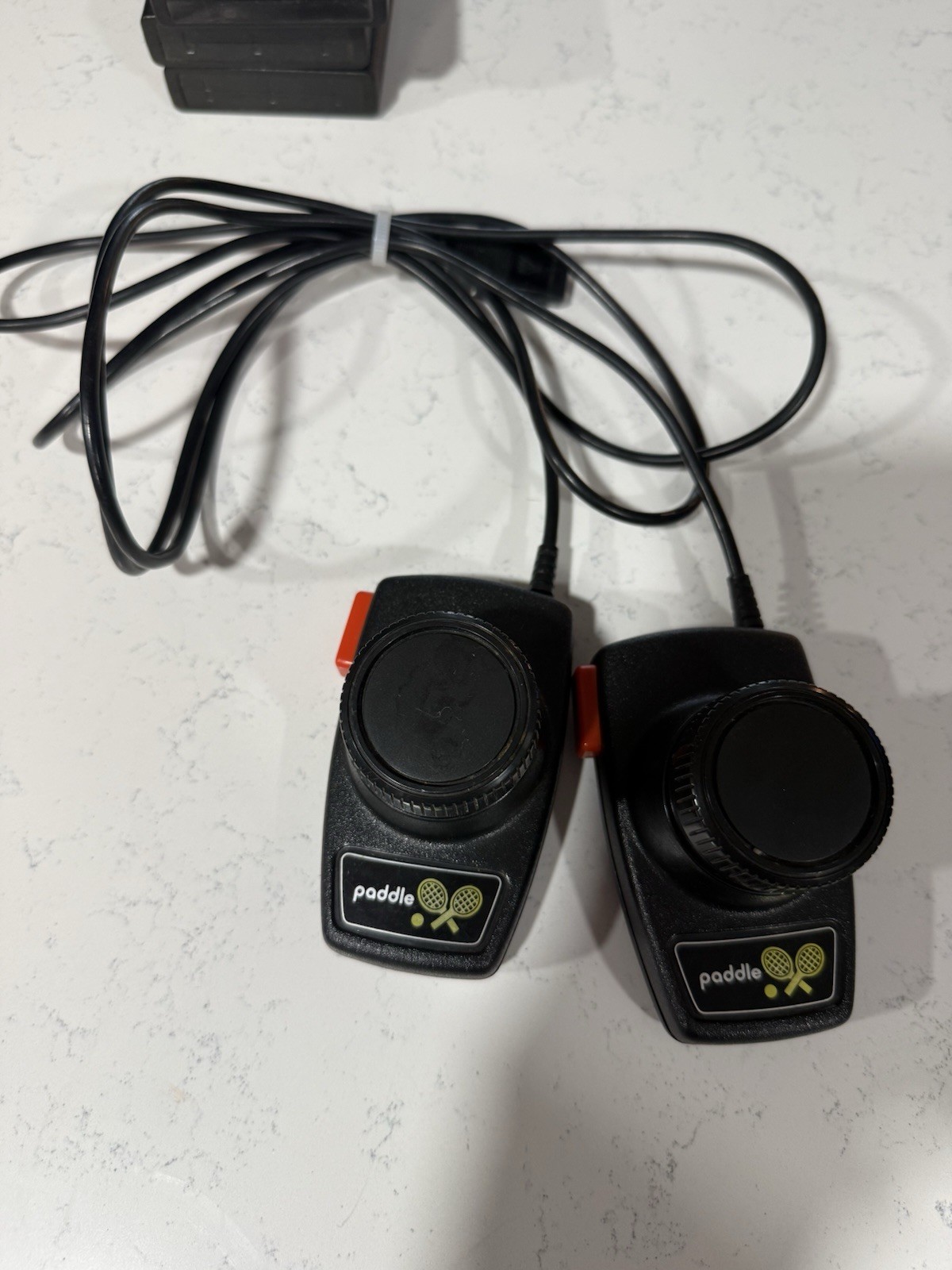 Atari 2600 Vader Console Tested Working W Case Joystick Paddles 19 Games