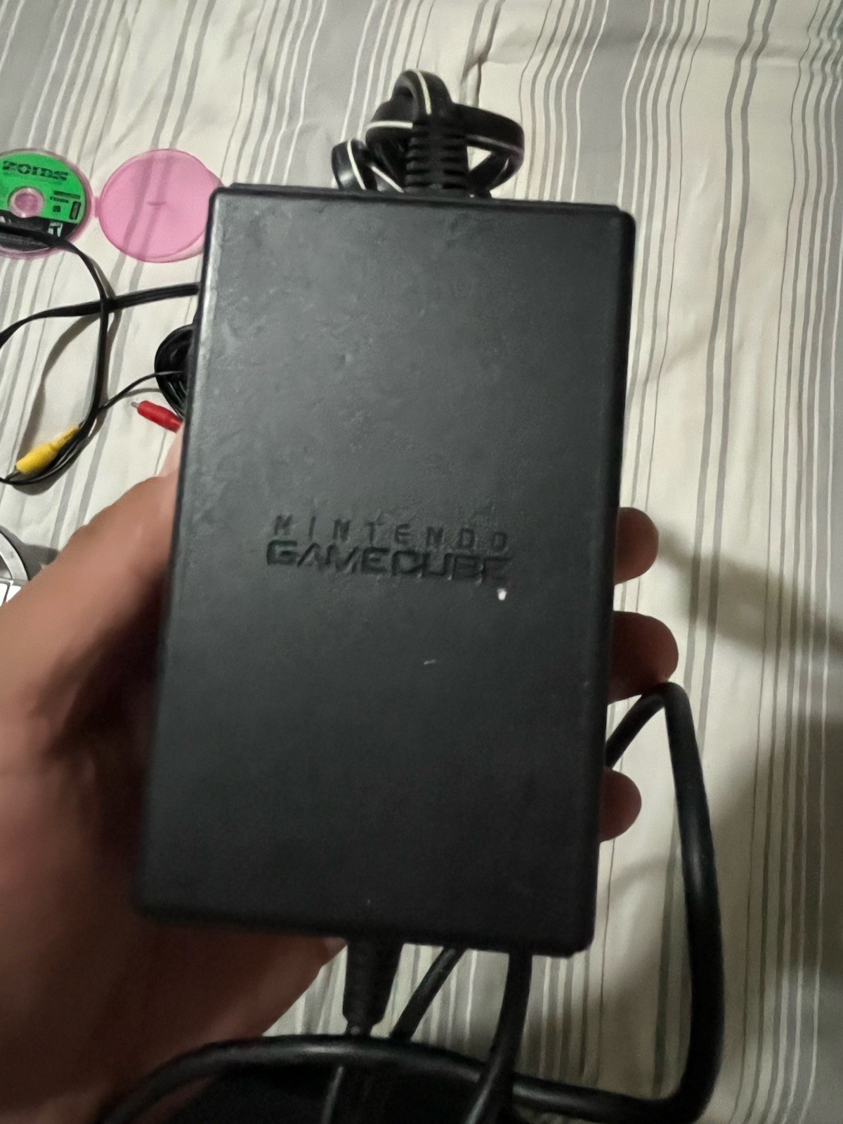 Nintendo GameCube Platinum Console OEM CORDS AND ZOIDS GAME