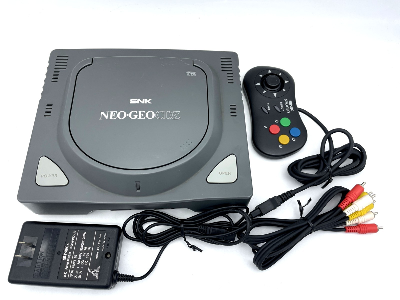 Neo Geo CDZ CD-T02 Console with Mini Controller & power cable SNK Tested