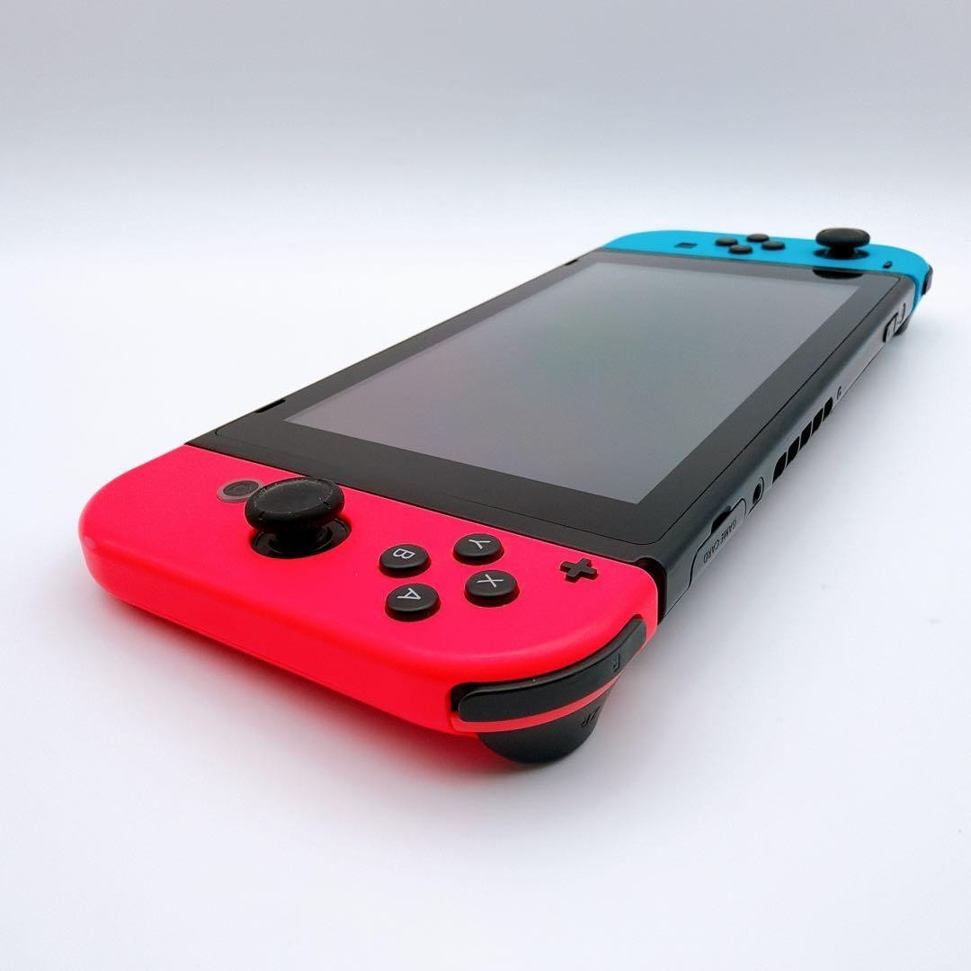 Nintendo Switch Handheld Console Tablet w/ Joyconb Red Blue Working Tested
