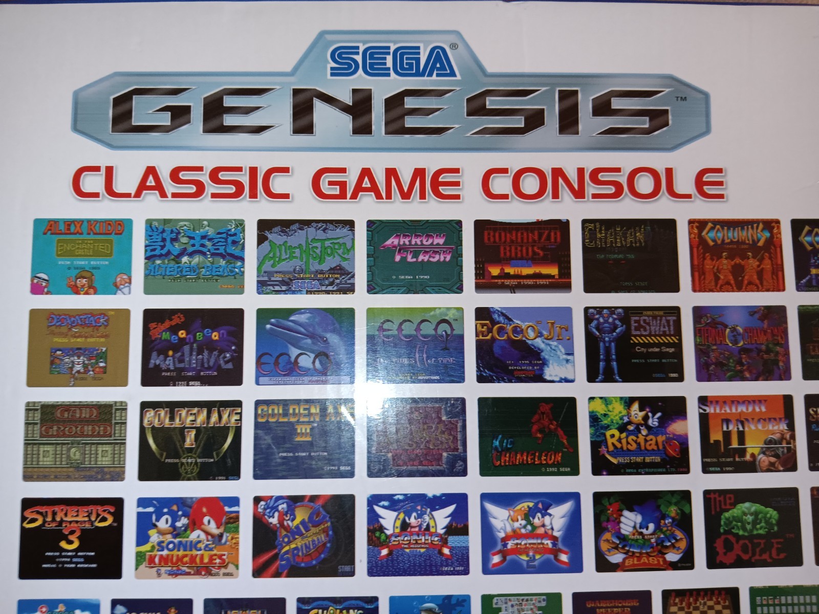 AtGames Sega Genesis Classic Game Console 80 Built-In Games NEW OPEN BOX No Book