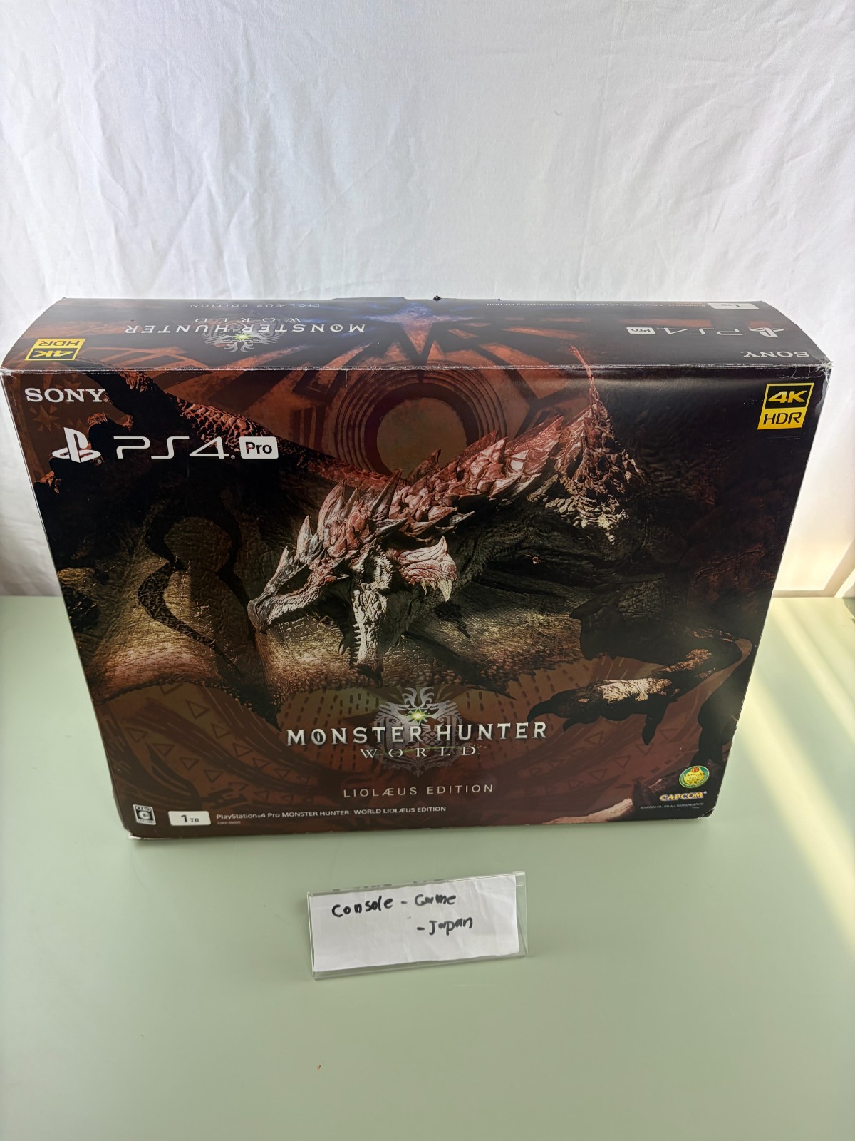 PS4 PlayStation 4 Pro Console System MONSTER HUNTER WORLD LIOLAEUS EDITION Used