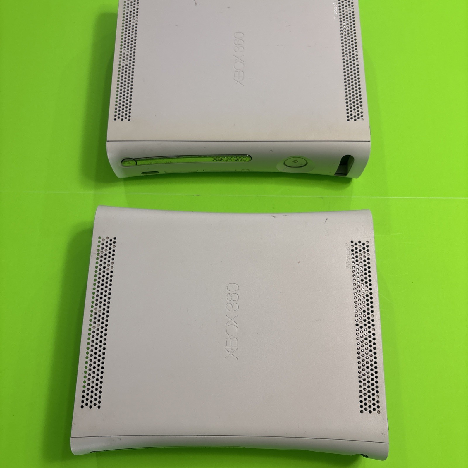 Microsoft Xbox 360 Lot of 2 Falcon Consoles FOR PARTS OR REPAIR Truly UNTESTED