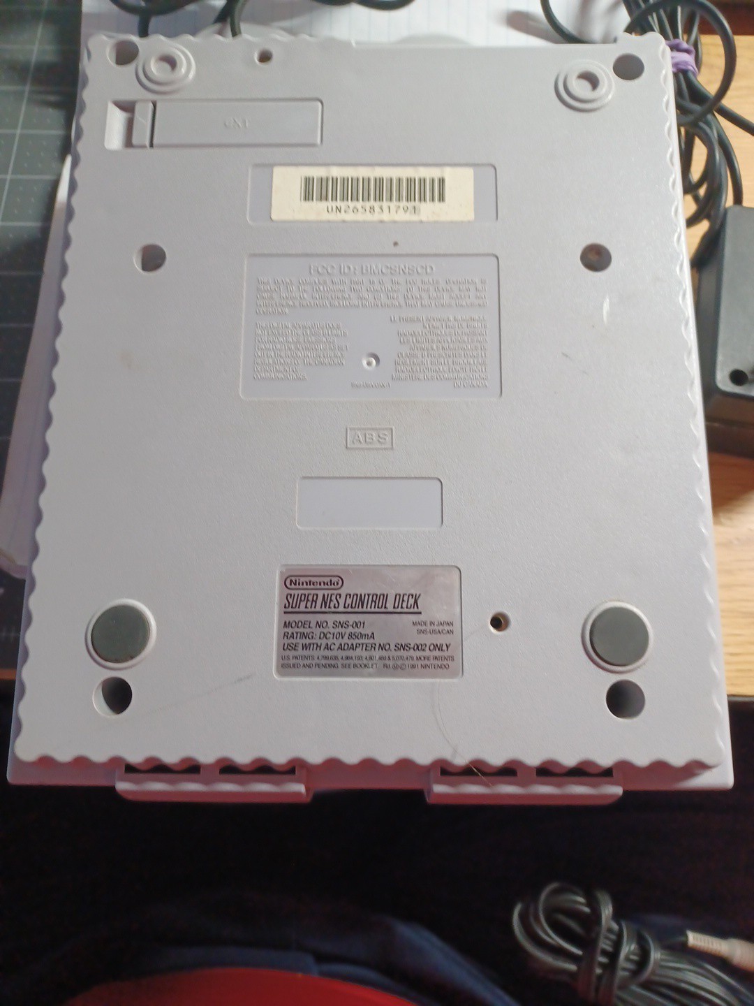 Super Nintendo SNS-001 Console-w/Controller-Power Adapter-a.v Cable- Tested