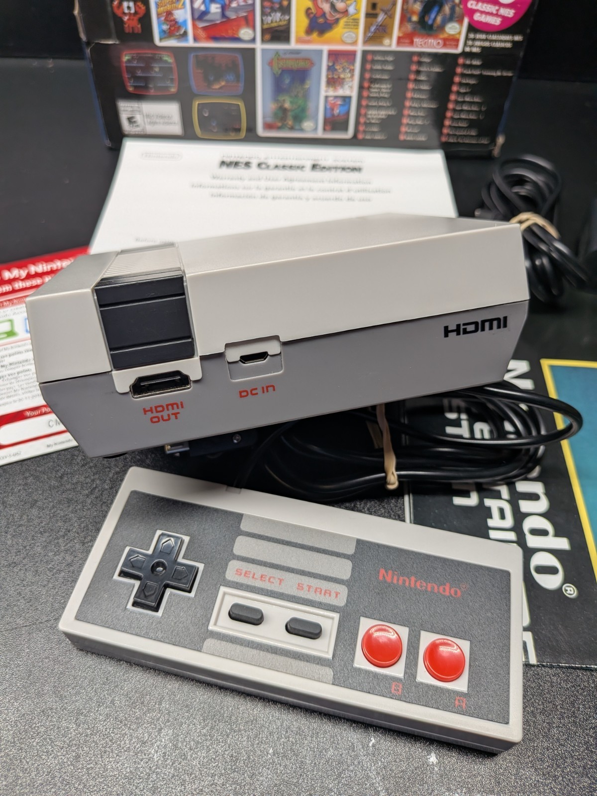 Nintendo NES Mini Game Console W/ Box And Poster Tested And Works Well