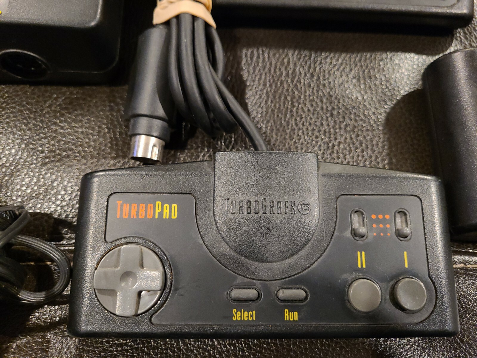 Turbografx 16 Console w/ 2 Controllers, TurboTap, Falcon Game & Cords – Works!