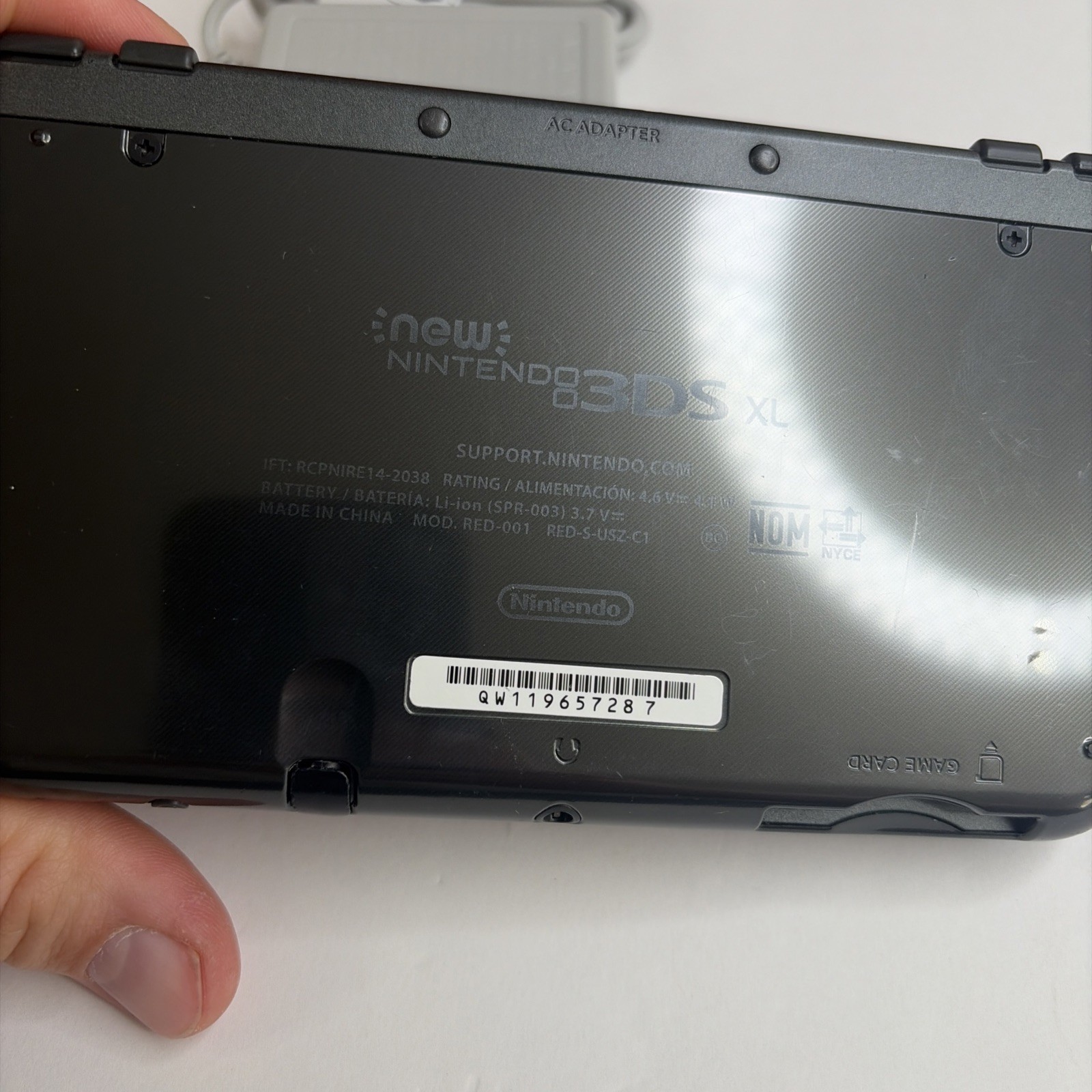 NICE! New Nintendo 3DS XL Gray Black Console Top IPS Charger Stylus US Version