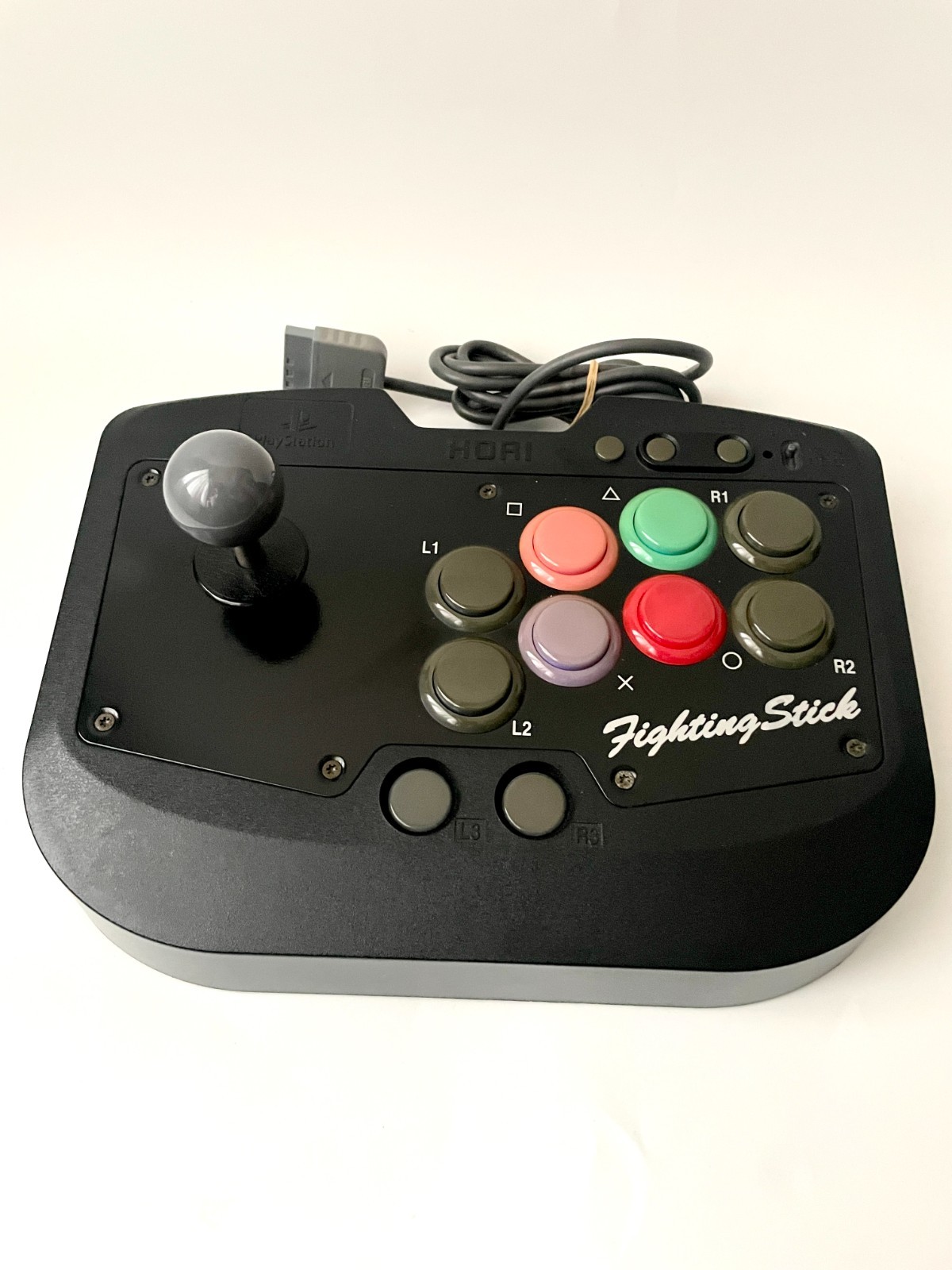 HORI Fighting Stick PS2 Arcade Controller w/ Tekken 1 & Tekken 2 Japan Lot