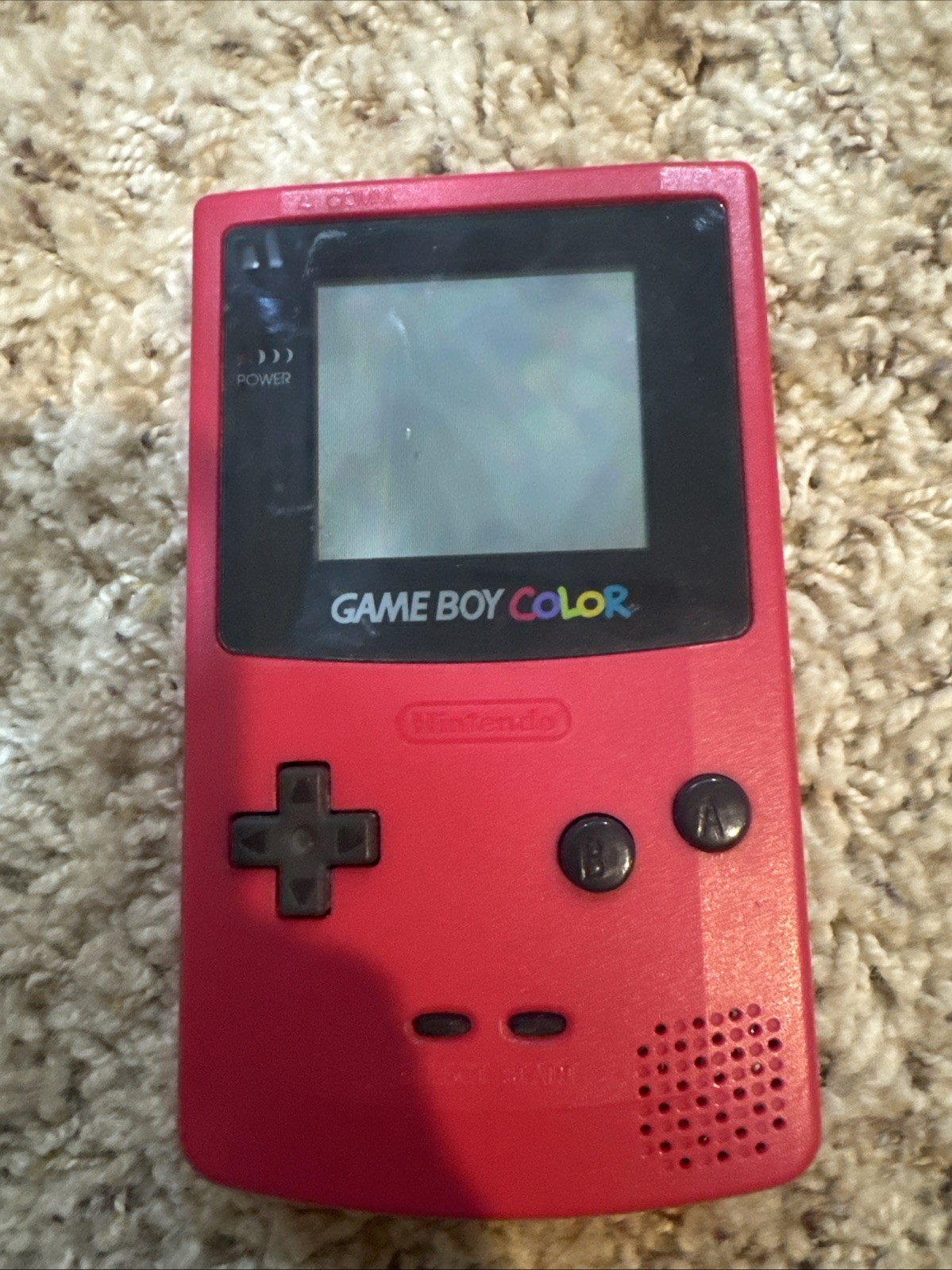 Nintendo GameBoy Color GBC Berry Red Handheld System Console CGB-001 Tested