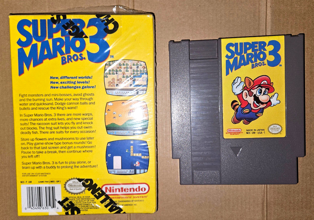 NES Challenge Set Nintendo Entertainment System Console CIB Complete Box Mario 3