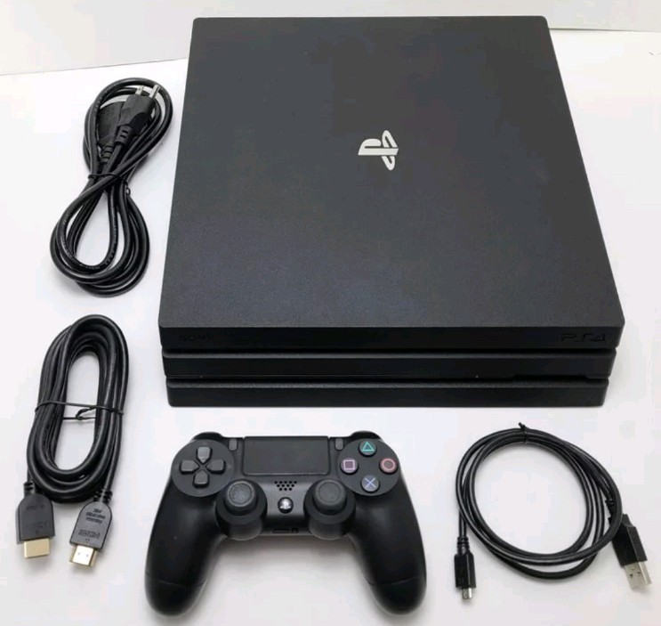 Sony PlayStation 4 Pro 1TB 4K UHD Black Console w/ DualShock 4 & Cables