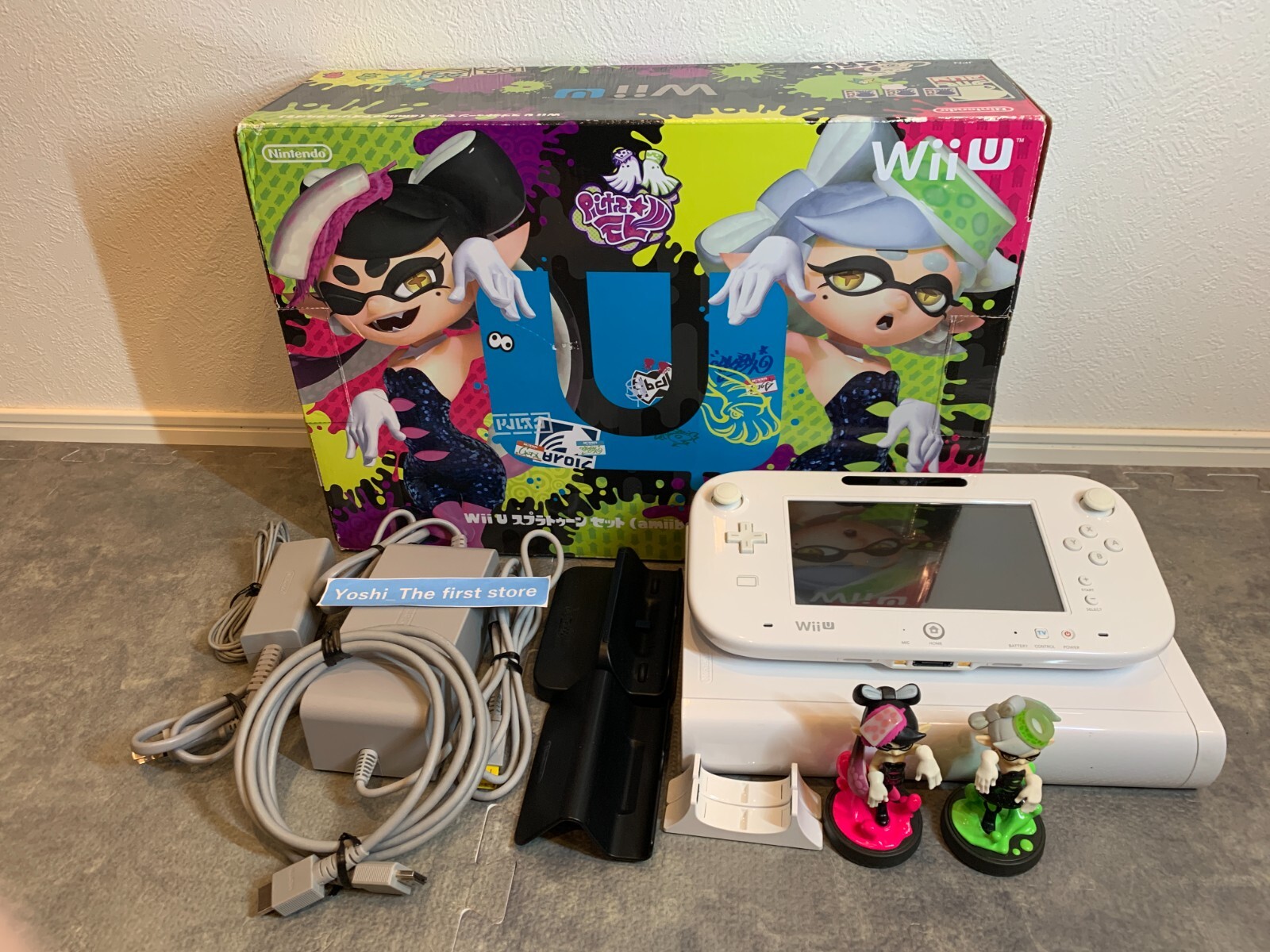 Nintendo Wii U Splatoon set with amiibo Aori & Hotaru 32GB White Japan ver.
