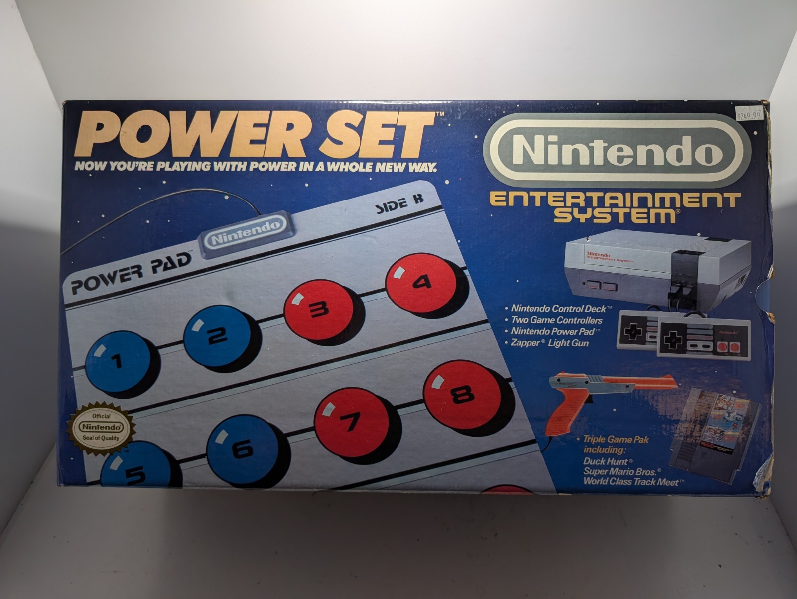 Nintendo Power Set Power Pad & Gun NES Most Parts Brand New Console Tested NM