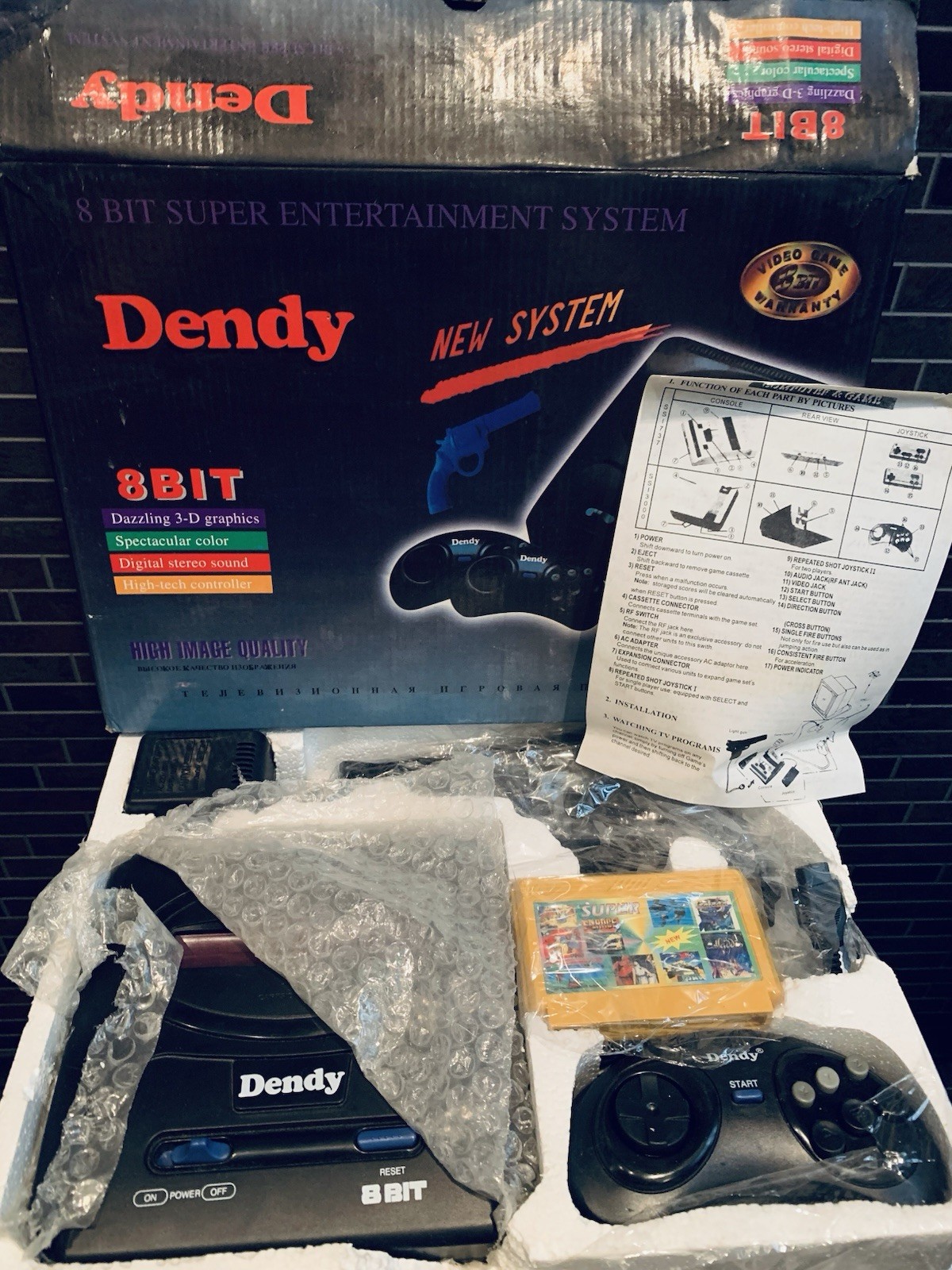 Dendy (Денди) 8-bit Famiclone (Nes) Collectible Game Console (Rare)