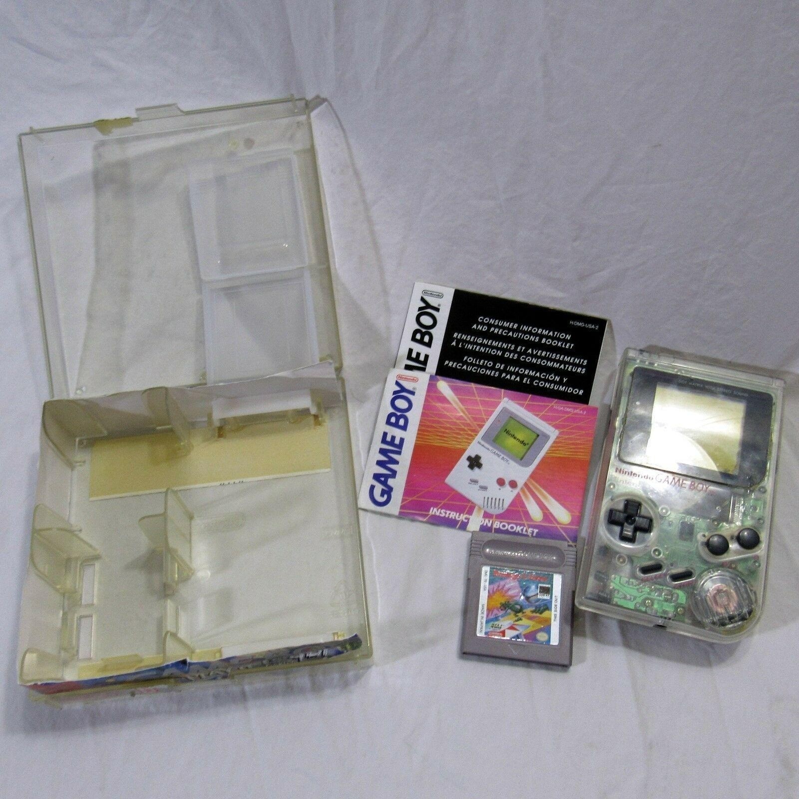 Nintendo Game Boy DMG-01 Clear Original Retail Store Plastic Case Serial Match