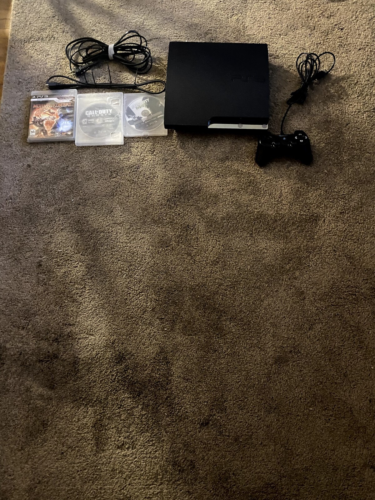 Sony PlayStation 3 Slim Black,HDMI CORD Playstation Controller ,With Games
