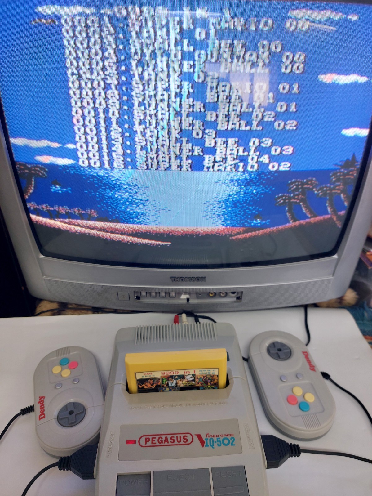 Pegadus iq-502 good condition made in Taiwan full kit box manual games dendy