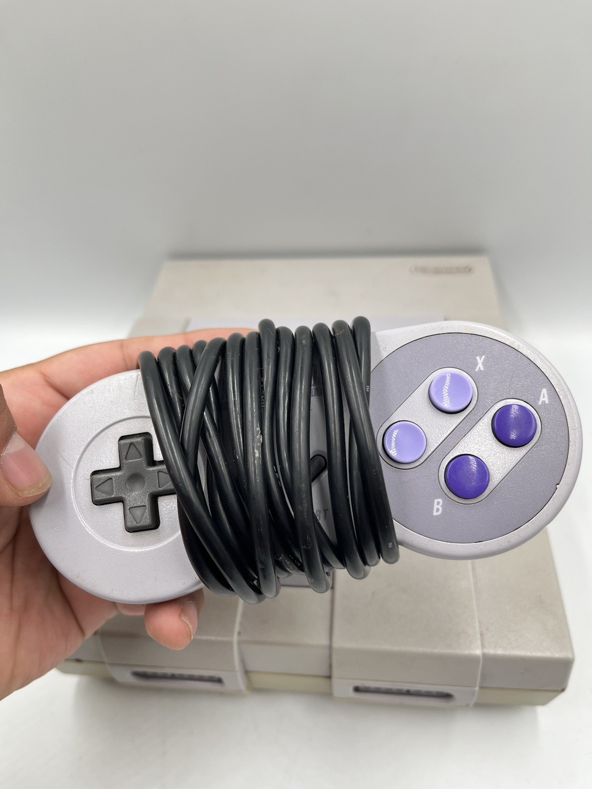 Super Nintendo Entertainment System SNES Console w OEM Controller + Cords TESTED
