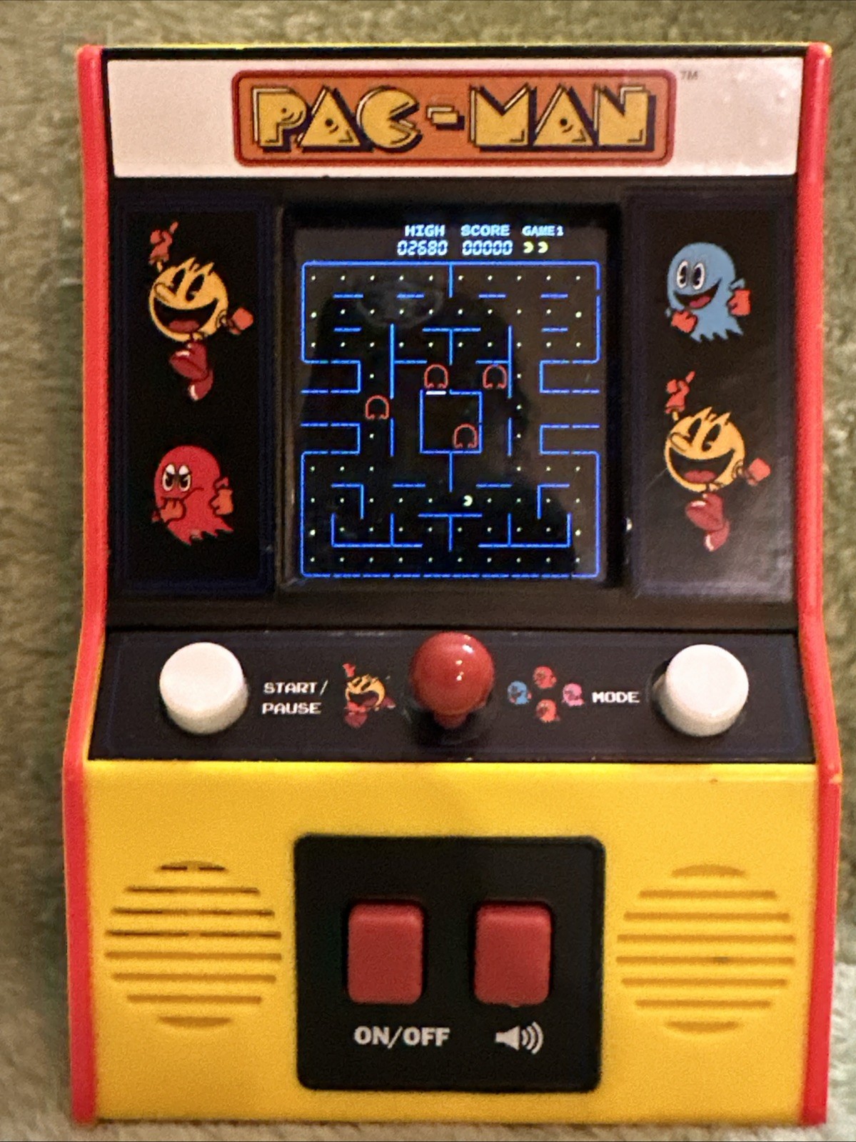Basic Fun Pac-Man Arcade Classics Mini Handheld Game Tested Plays Well! #E1