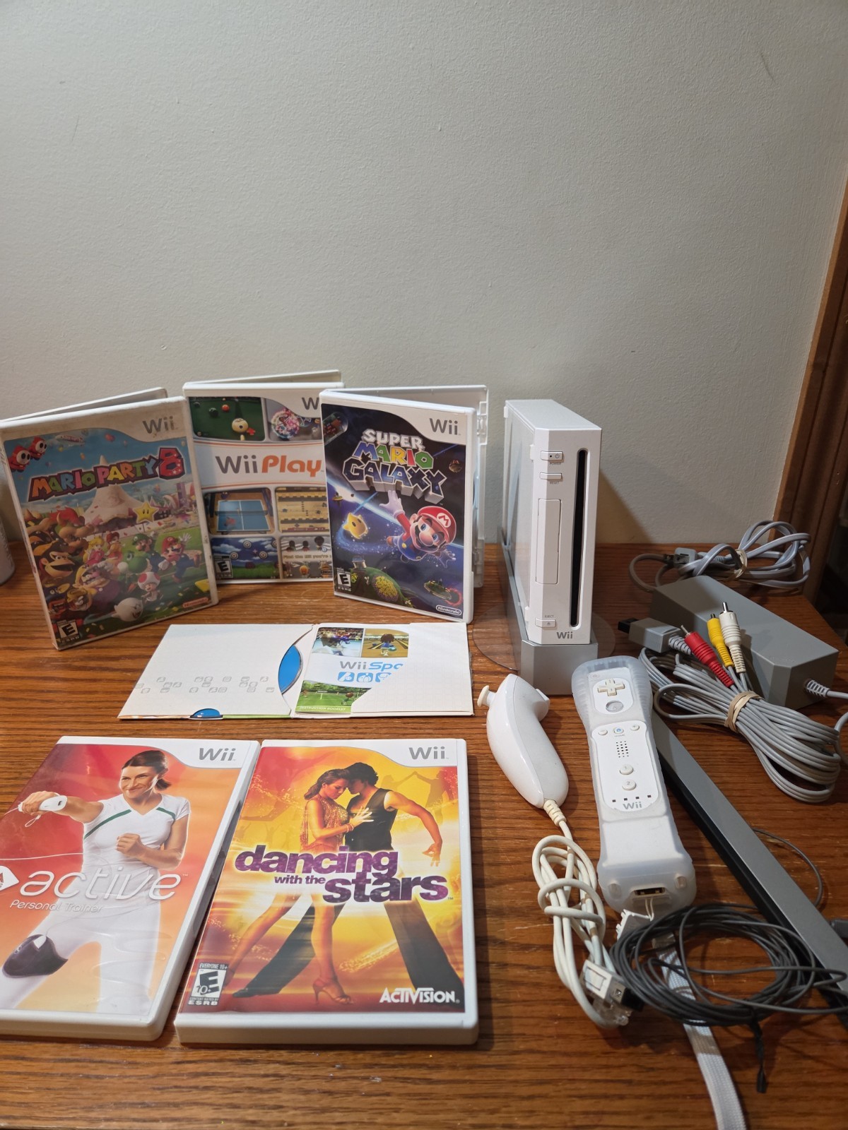 Nintendo Wii Console With Wii Sports Bundle! 1 Controller & Nunchuk Tested!