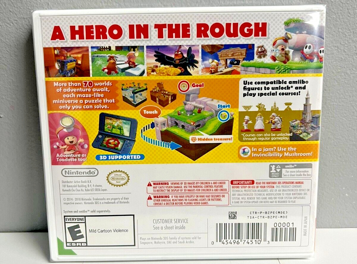 Captain Toad: Treasure Tracker 3DS New Game Special (Multiplayer, 2014 Puzzle)