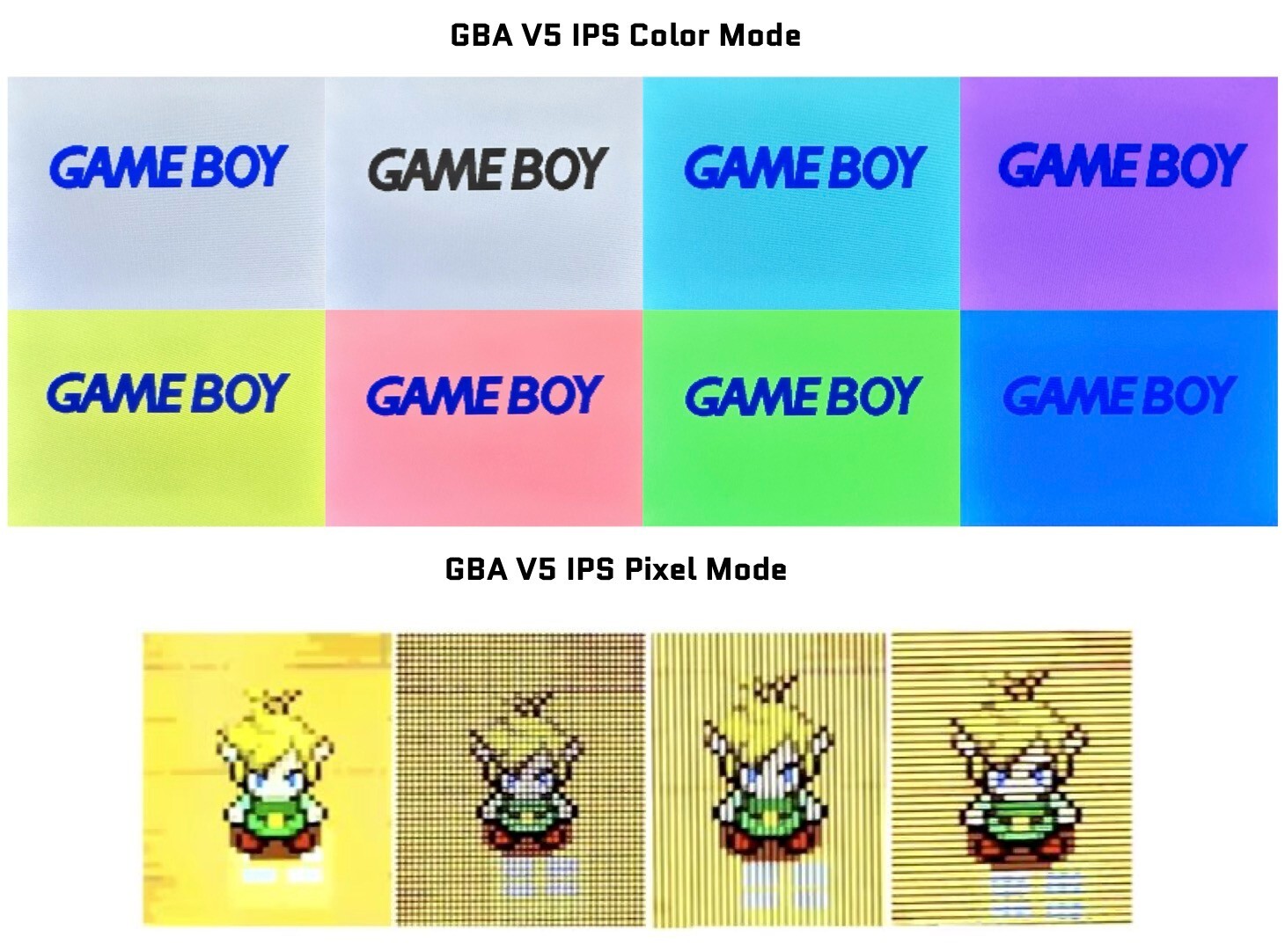 Nintendo GBA Game Boy Advance CLEAR GREEN System V5 IPS LCD PICK YOUR BUTTONS