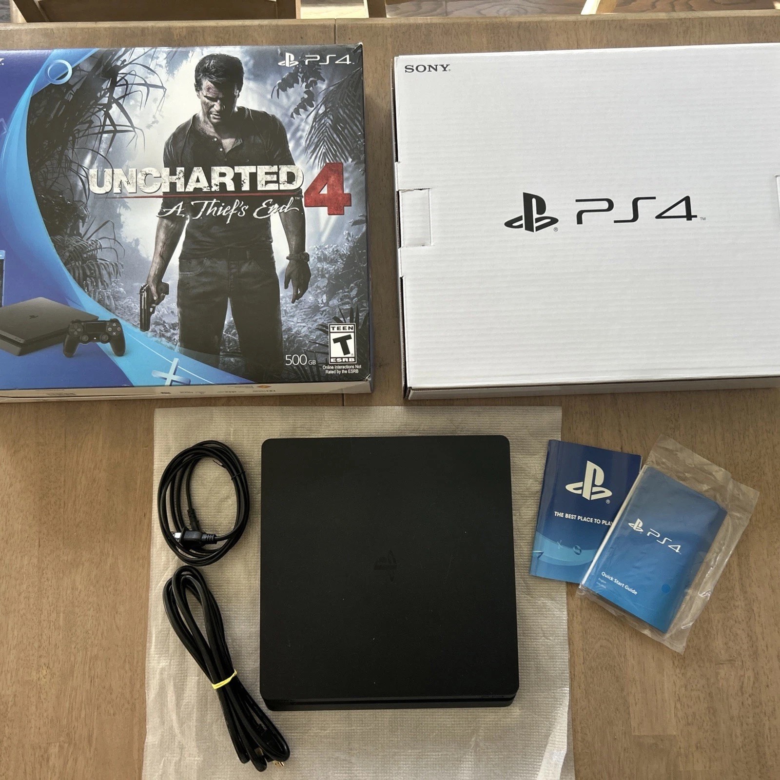 Sony PlayStation 4 Slim PS4 500GB Uncharted 4 A Thiefs End Console CUH-2015A