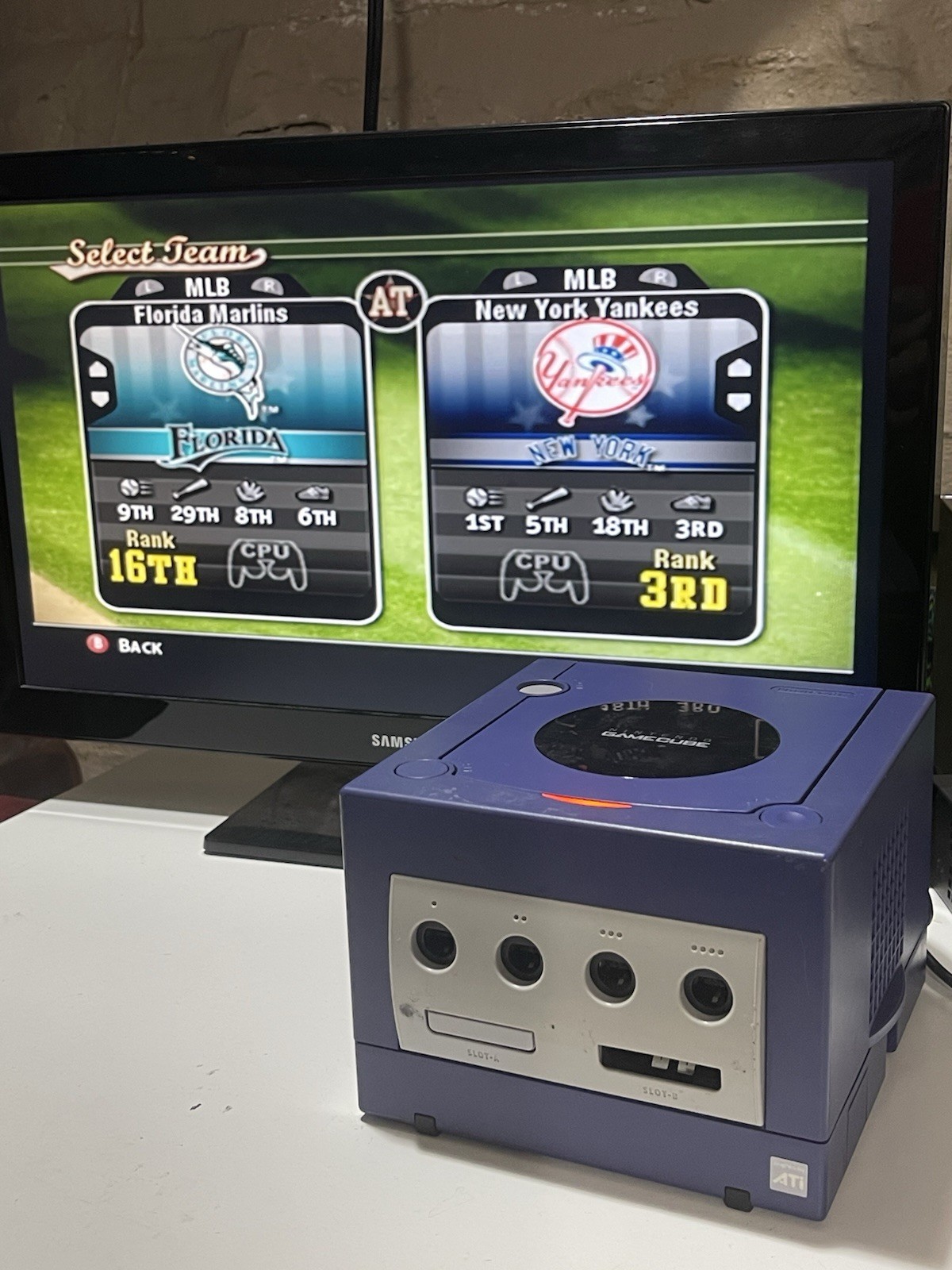 Nintendo Indigo Purple GameCube Console Only Tested Working