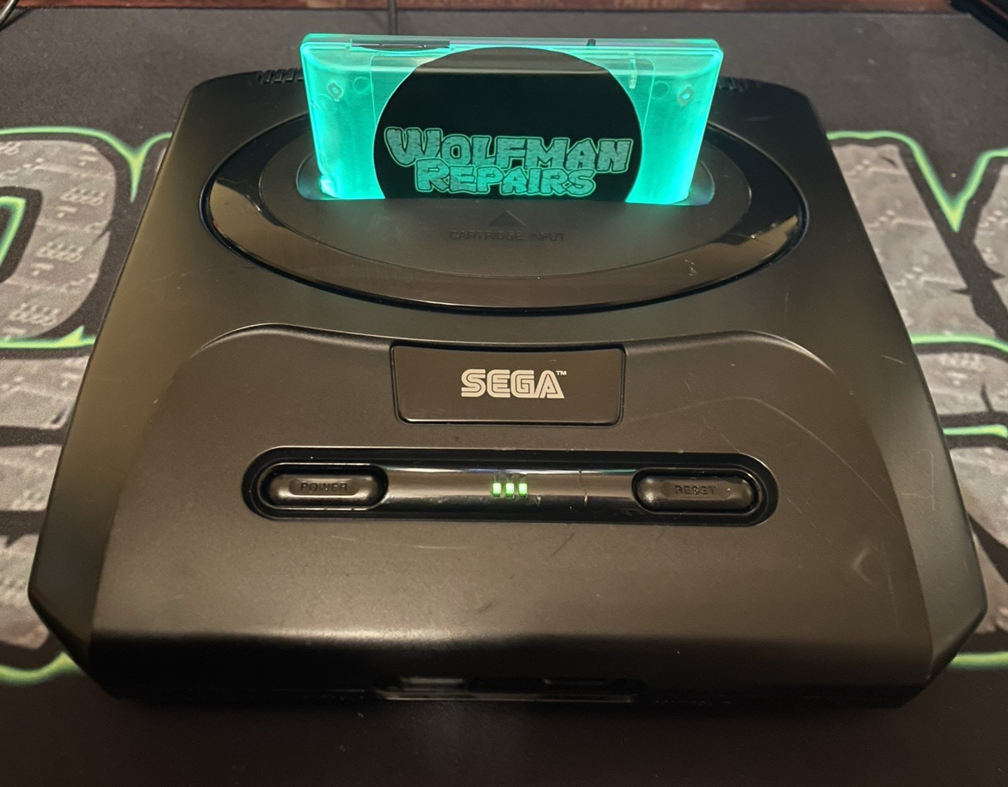 SEGA Genesis Model 2! Green LED Upgrades! Controller, AV and Power included!