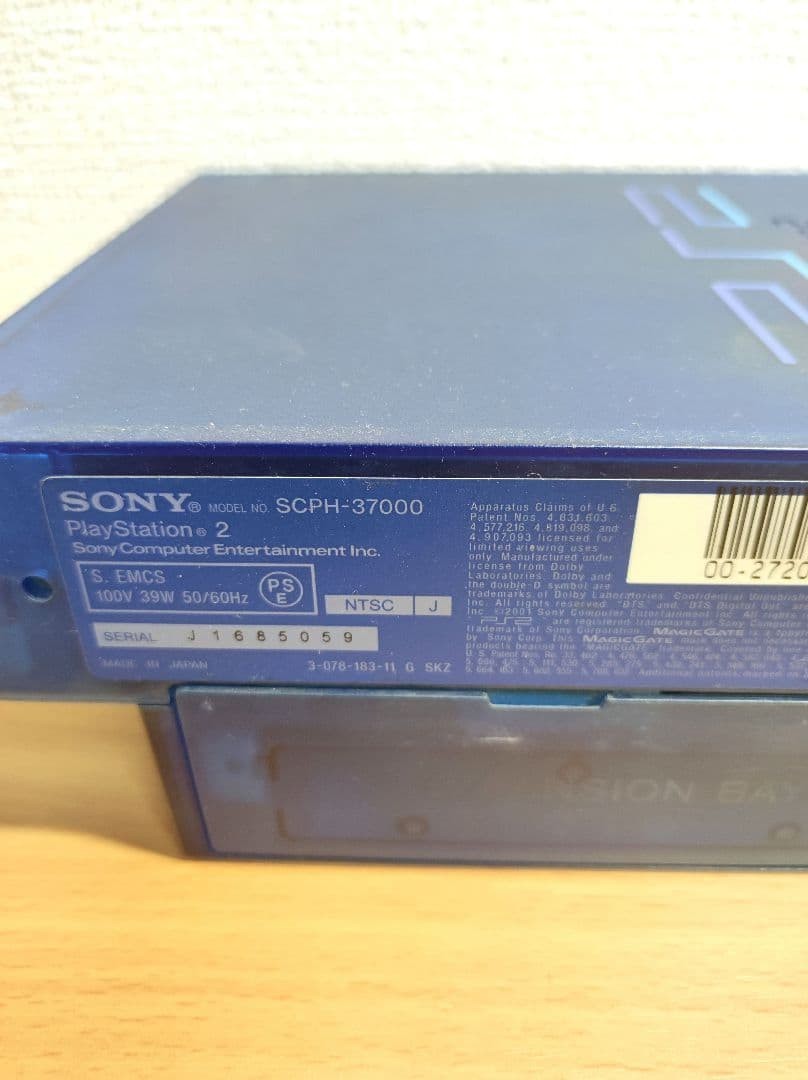 Sony PS2 Ocean Blue SCPH-37000L Console Controller Memory Card Tested