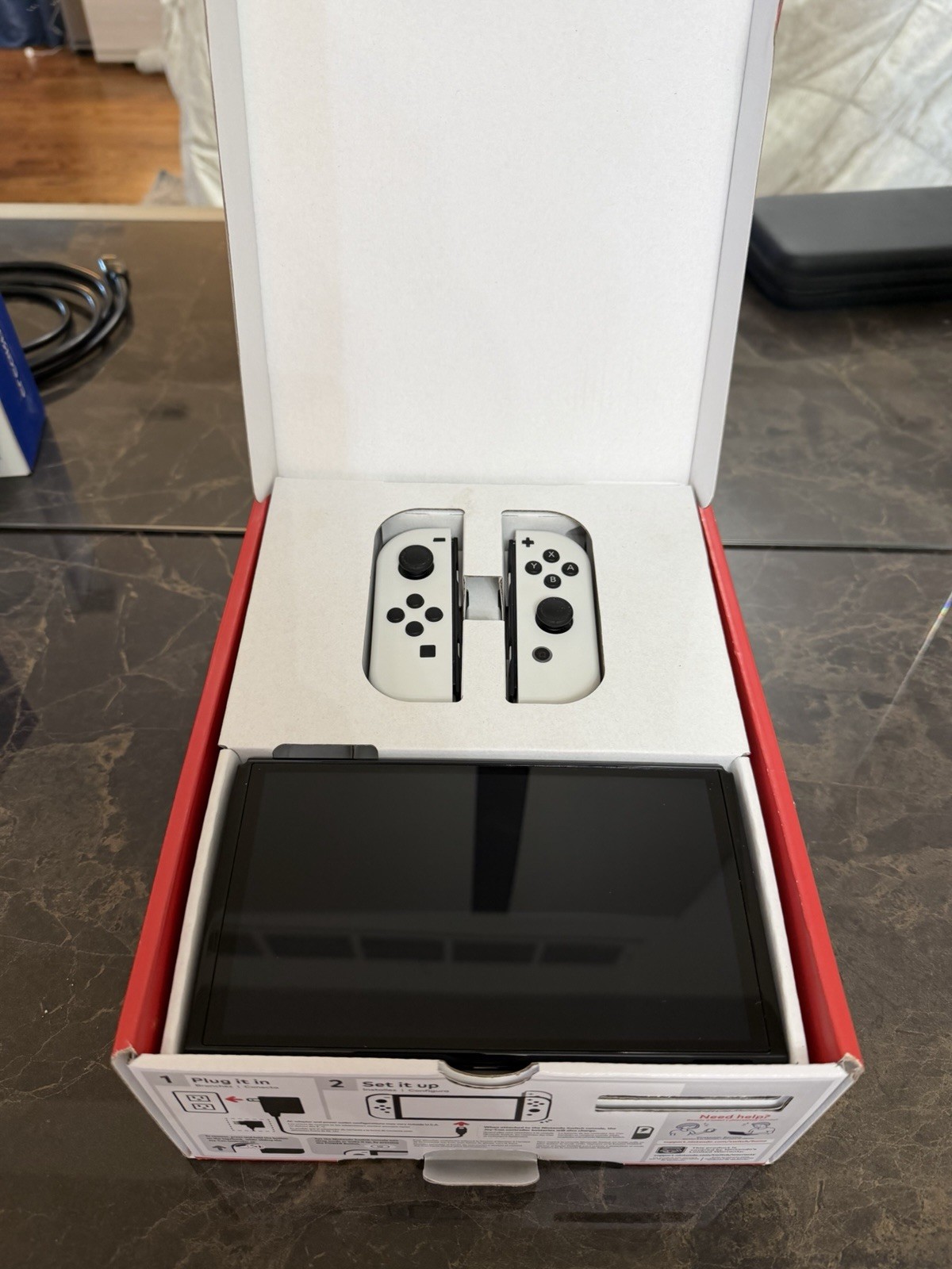 Nintendo Switch OLED White Console White Joy-Con Dock Case Accessories