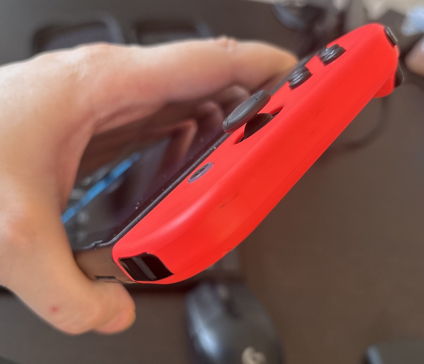 Nintendo Switch Handheld Console – Neon Red Joy-Cons w/ Add Ons