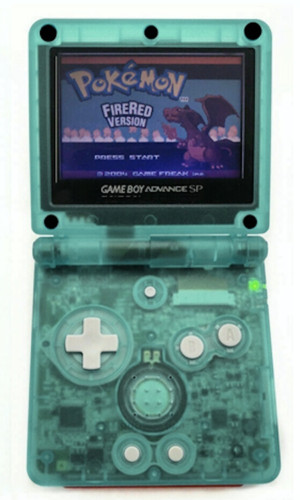 Nintendo Game Boy Advance GBA SP Clear Glow in the Dark Green System AGS 001