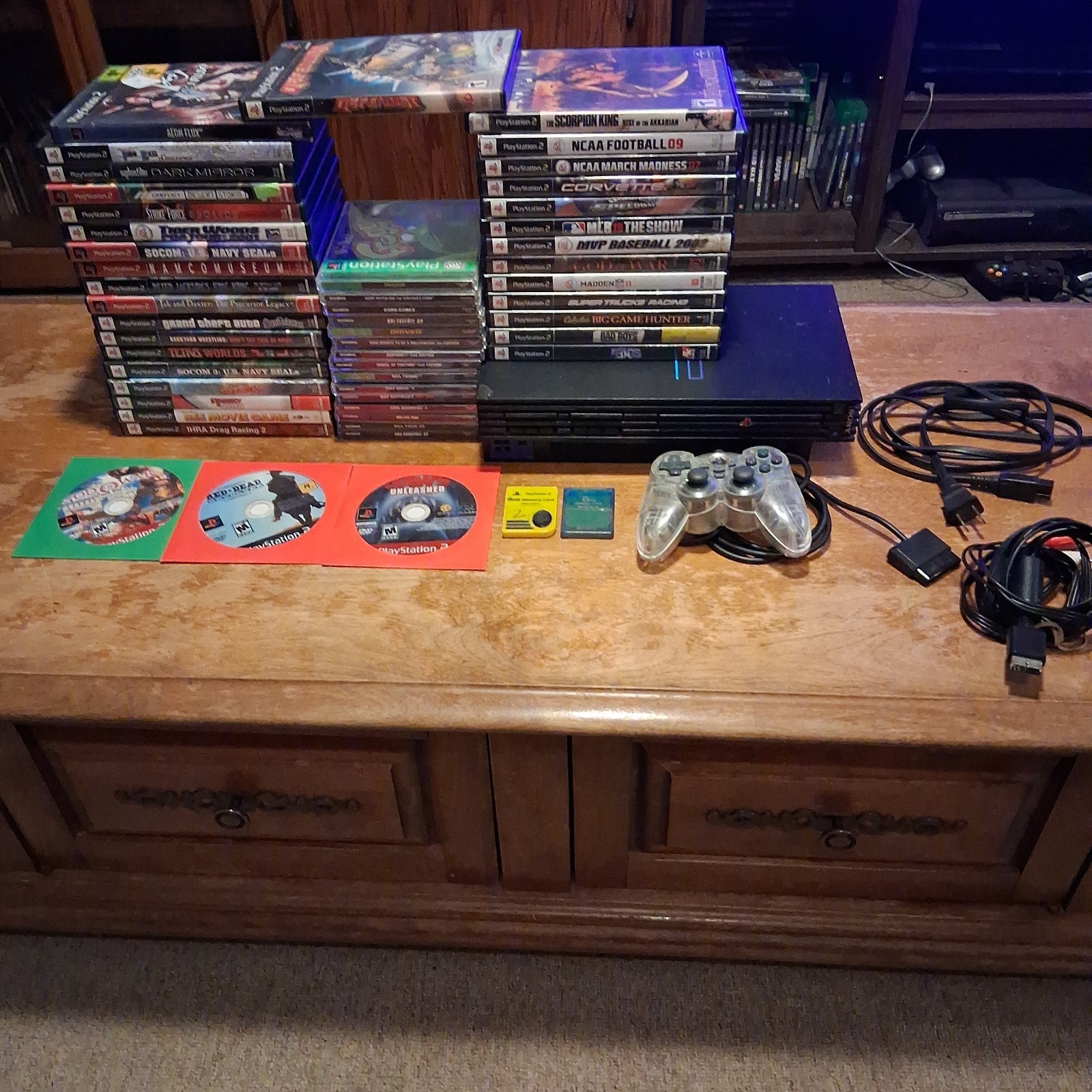 Ps2 Fat Console Bundle With 50 Games Ps1 Ps2 Games