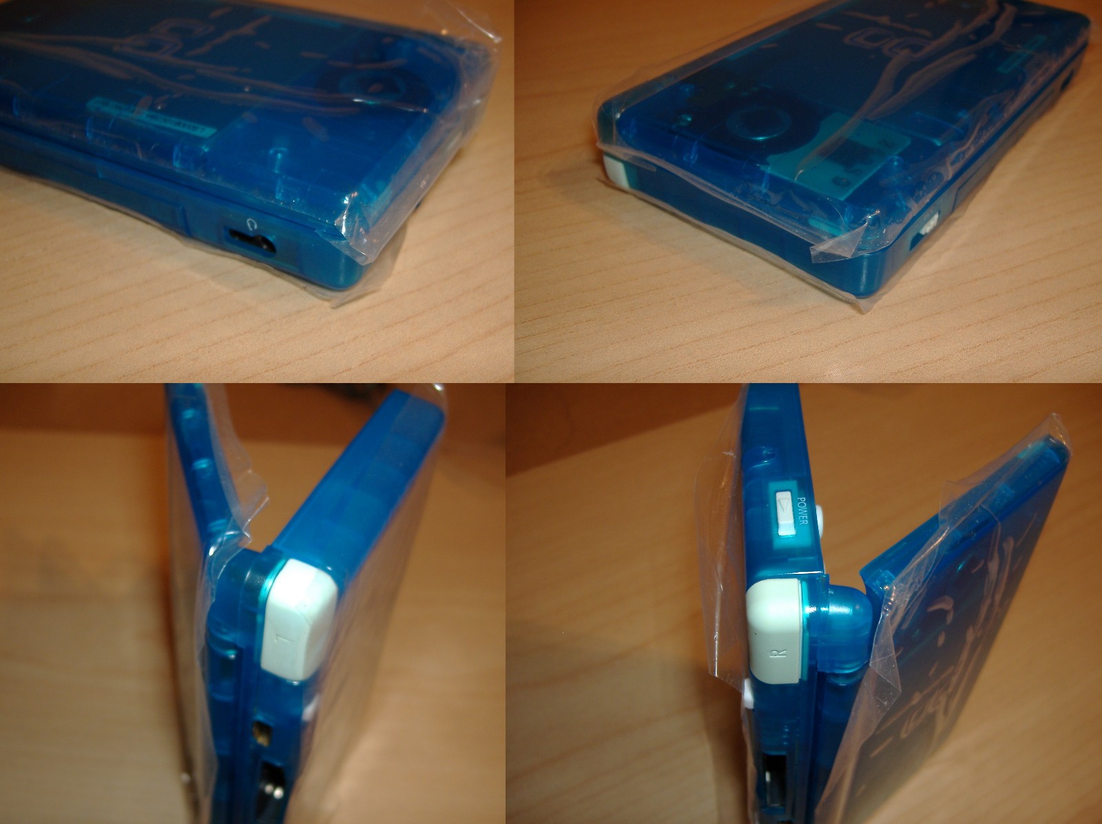 NINTENDO DS LITE RE-BUILT TRANSLUCENT ICE BLUE NEW DIGITIZER COVERS
