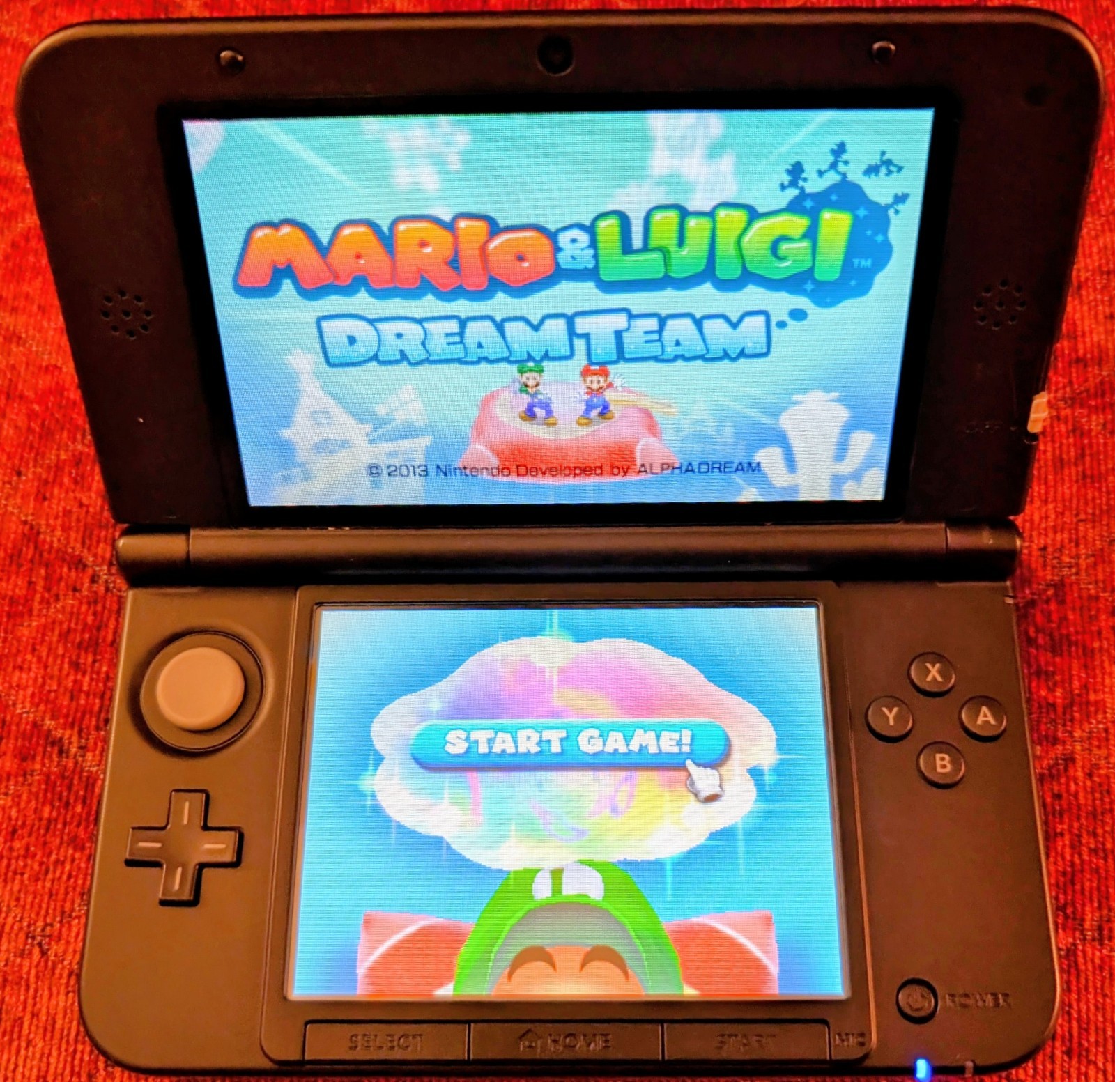Red Nintendo 3DS XL Console Bundle Game System Adult Owned