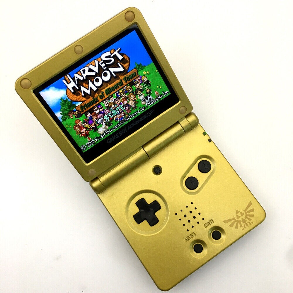 Nintendo Game Boy Advance SP System GBA SP IPS LCD Backlight Zelda TriForce