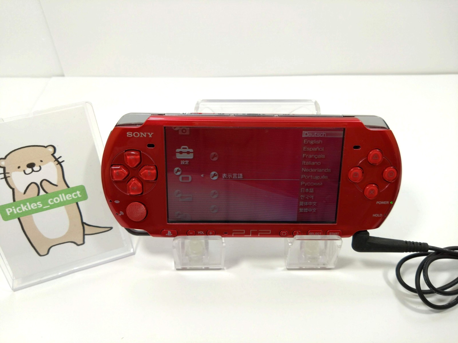 PSP 3000 Radiant Red Console only No Batery Tested Region Free Sony 0427B