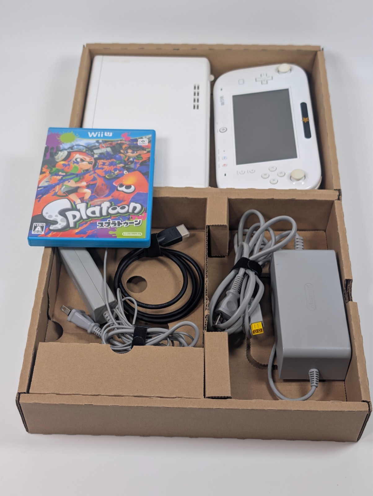 Nintendo Wii U basic Set White + Splatoon game 8GB Game Console – Tested Japan