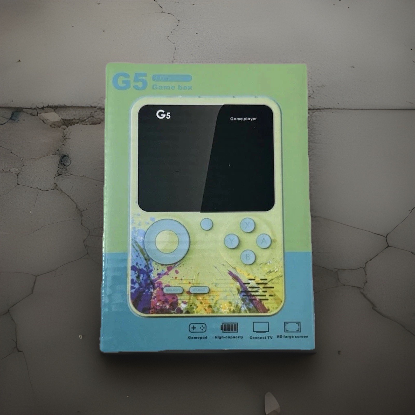 Gamebox G5 Portable Handheld Console, HD Screen, TV Out, green/Blue/Multicolor