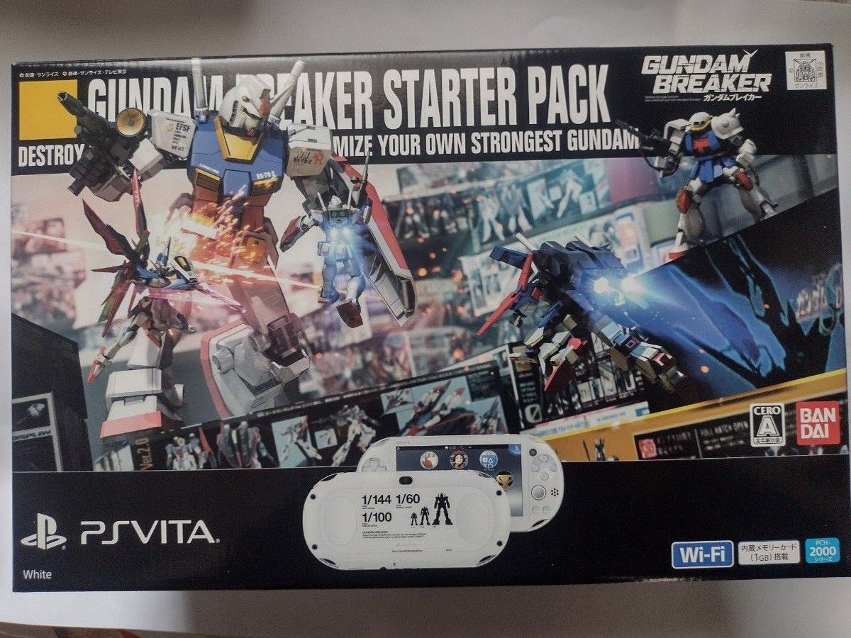 SONY PS Vita Console Starter Pack System Gundam Breaker SCH-2000 Unused Japan