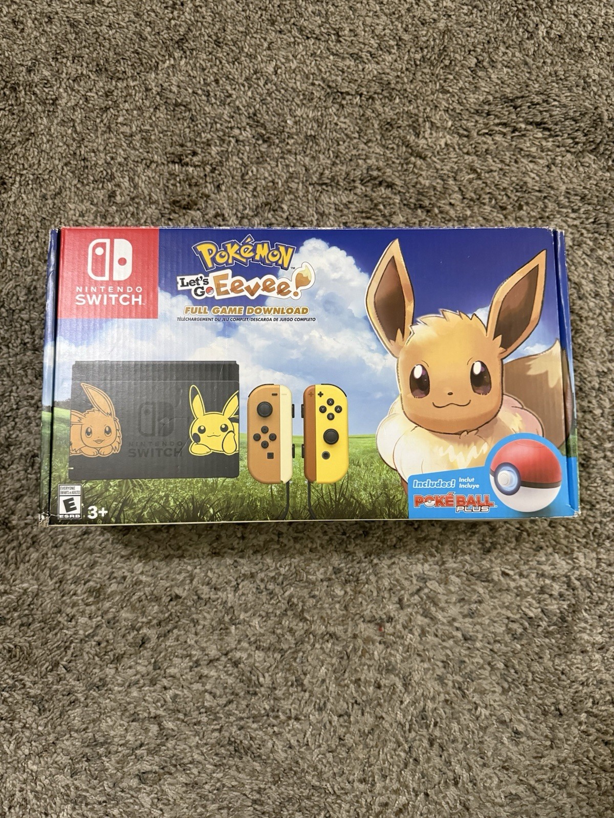 Nintendo Switch Pikachu & Eevee Edition + Pokeball – No Game Code
