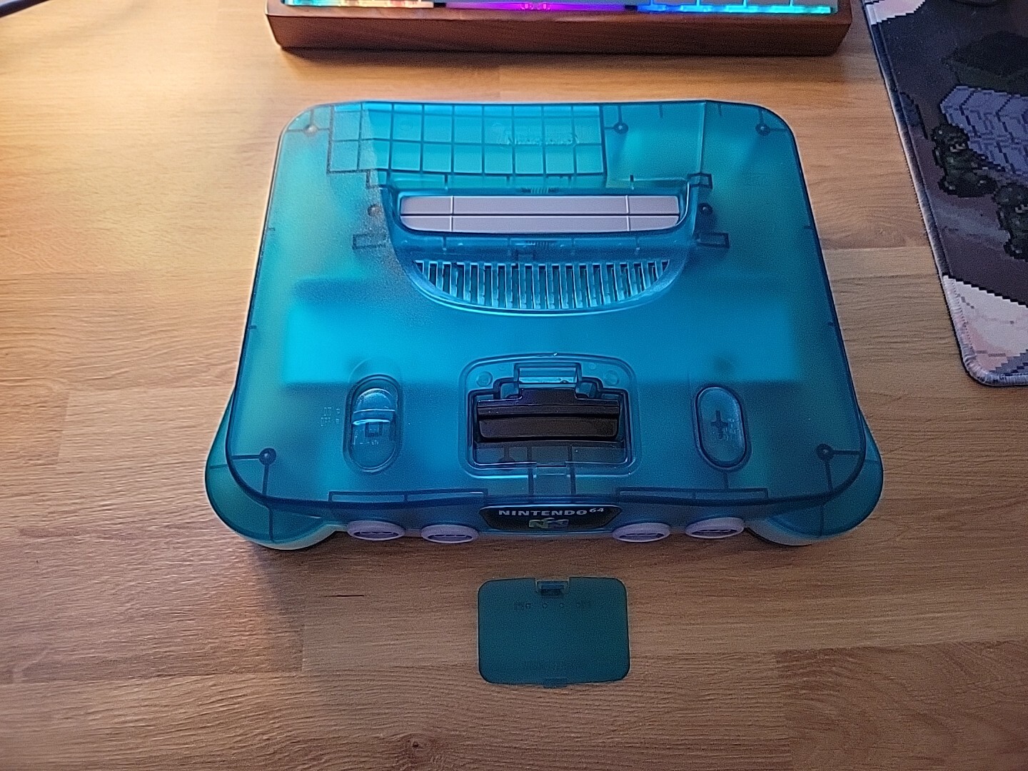 Nintendo 64 N64 Ice Blue Clear Region Free Console Bundle with Controller