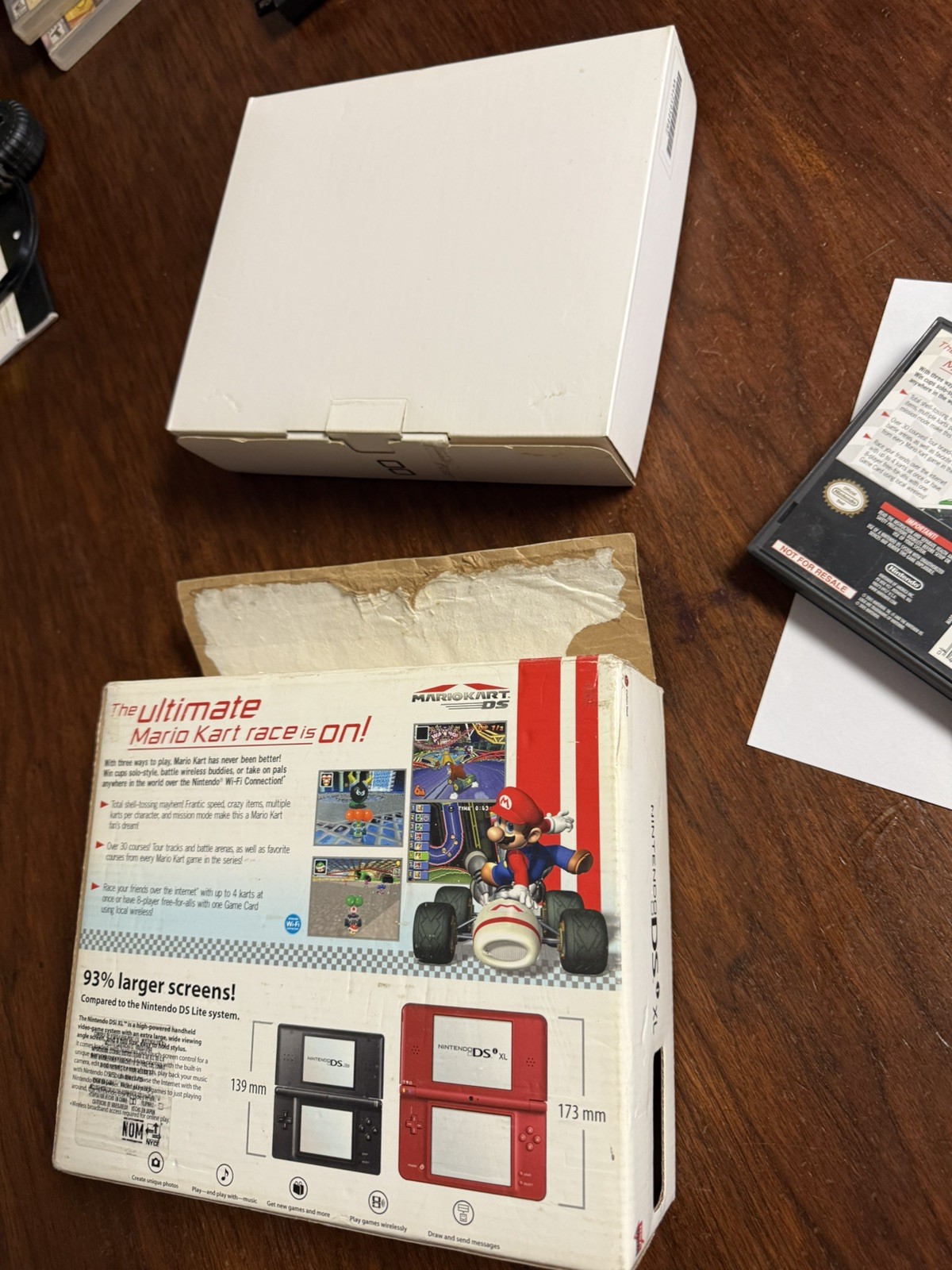 Nintendo DSi XL 25th Anniversary Edition Mario Kart Red Handheld With Box