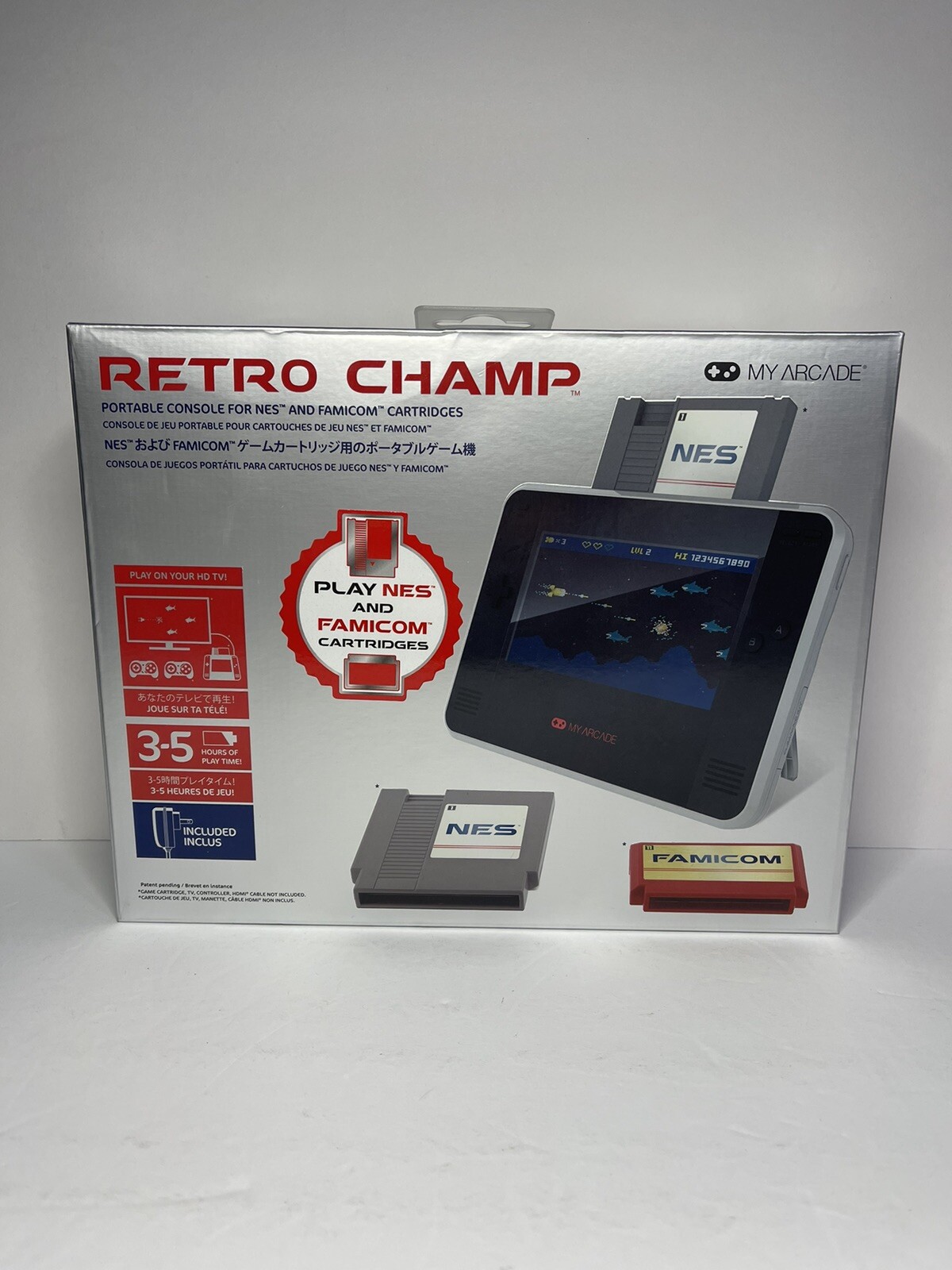 My Arcade Retro Champ: Portable Gaming Console Compatible Nintendo NES & Famicom