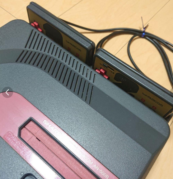 SHARP Twin Famicom NES AN-500B. Black x Red Rare Retro Game working tested