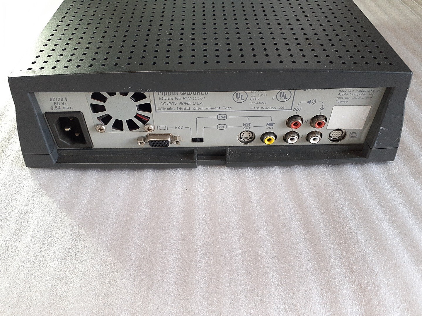 Pippin AtWorld @world Console & Cables Apple Bandai Japan Tested