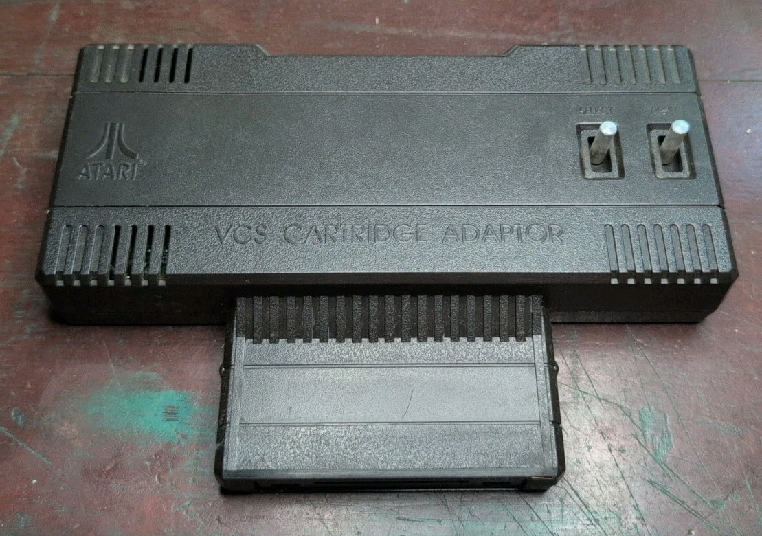 1983 Atari 5200 VCS Cartridge Adaptor with Manual & Box, Plays Atari 2600 Games