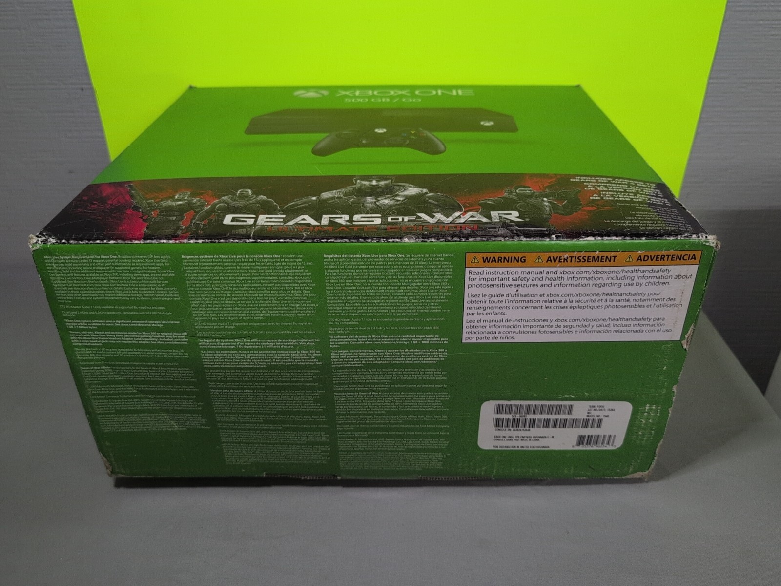 Xbox One 500GB Gears of War Ultimate Edition Console Box Only (NO CONSOLE)